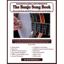 The Banjo Song Book By Ross Nickerson Spiral Bound Book CD and DVD