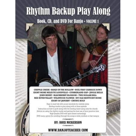 Rhythm Backup Band Play Along Vol 1 - Spiral Bound Book/CD/DVD By Ross Nickerson