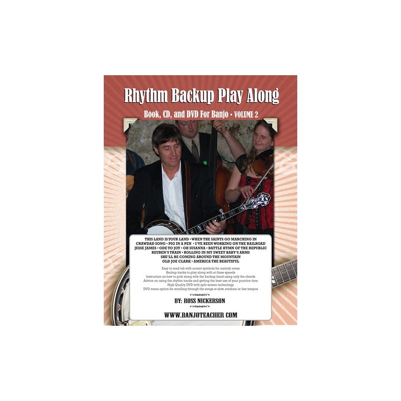 Book - Rhythm Backup Band Play Along Volume 2 / Wire Bound Hard Copy Book with CD and DVD