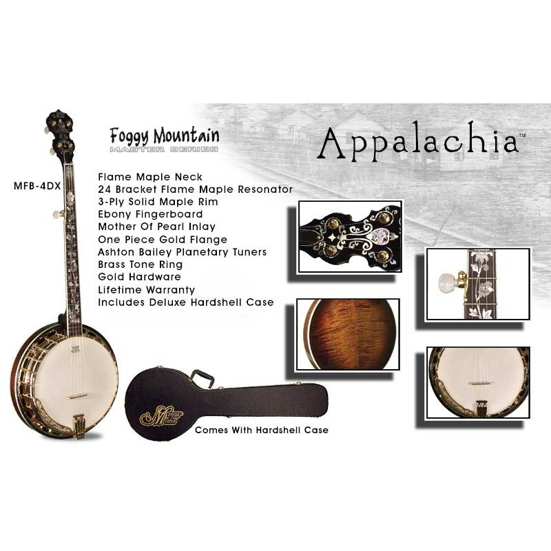 Morgan Monroe Appalchia Banjo with Hard Case and Free US Shipping