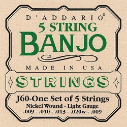 D'Addario Light Gauge Strings - J60