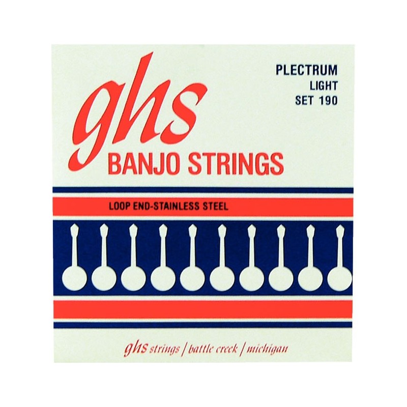 Strings - Plectrum (Loop End) Stainless Steel GHS Strings