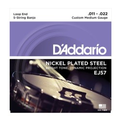 Strings - D'Addario EJ57 Daddario Nickel Plated Steel 5-String Loop End