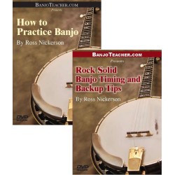 Online DVDs - Two - How to Practice Banjo and Rock Solid Banjo Timing and Backup