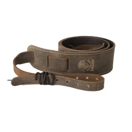 Deering Stitched Leather Cradle Strap - Fits Goodtime, Artisan, and Banjos with Small Space for Straps