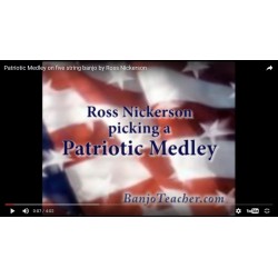 Patriotic Medley on Banjo - Complete Tab Transcription - Advanced Banjo Tab - Ross Nickerson Video