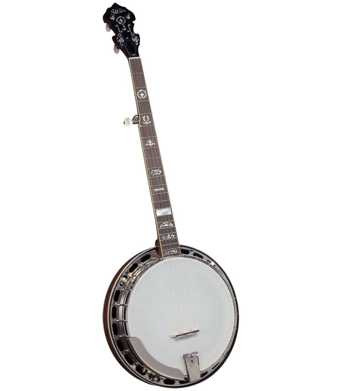 Gold Star GF100W Banjo, Wreath Inlay, New Version