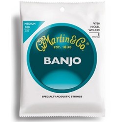 Medium Gauge Banjo Strings - 5-string - Martin Vega- V730