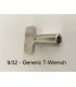 T-Wrench for Tightening the Banjo Head 6.3, 1/4, 9/32 + 5/16