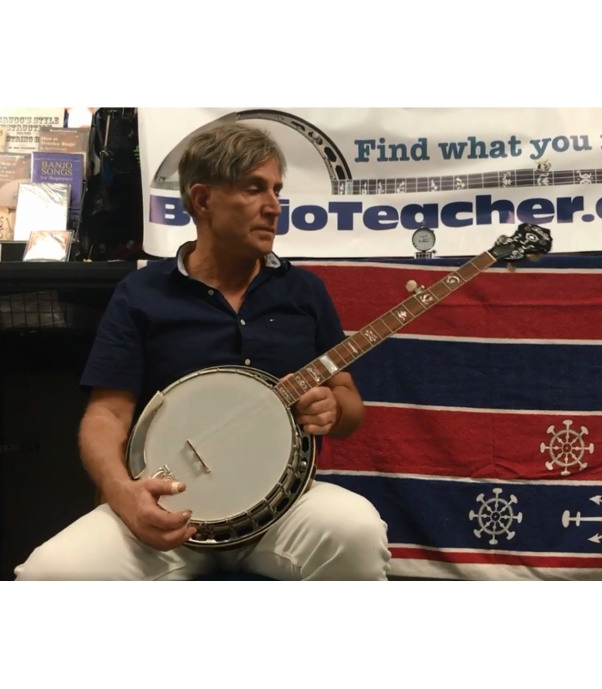 Gold Star GF100W Banjo | Wreath Inlay | New Version