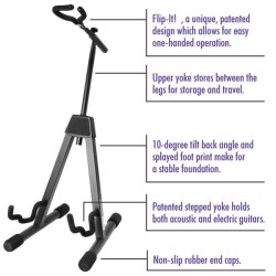 Professional Flip-It A-Frame Guitar Stand - GS7465
