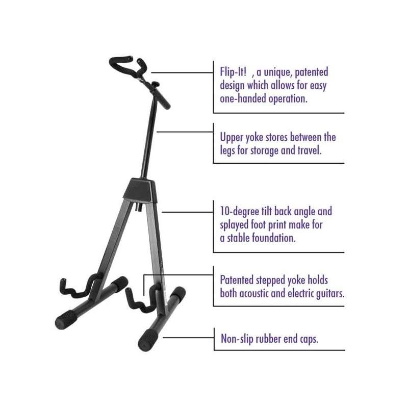Professional Flip-It A-Frame Guitar Stand - GS7465