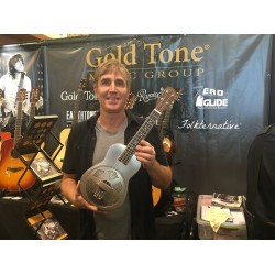 Resouke Concert-Scale Resonator Ukulele (Brushed Metal)