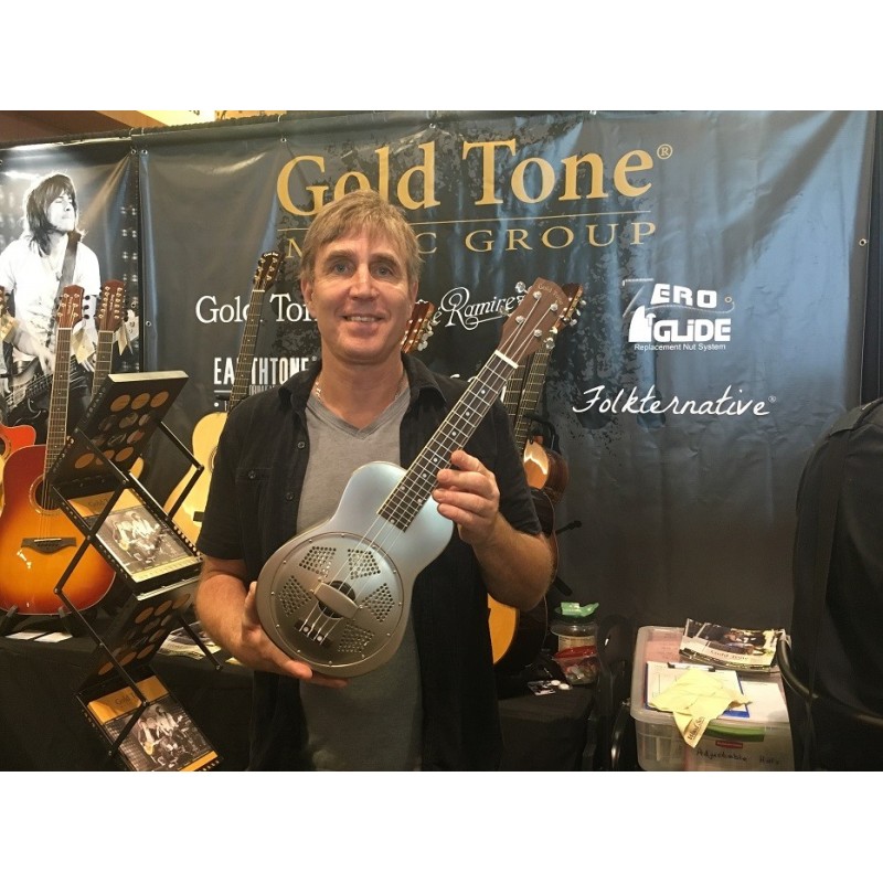 Resouke Concert-Scale Resonator Ukulele (Brushed Metal)