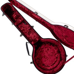 Goldtone HDFB16 14" Resonator Banjo White Fiber Hardcase Case