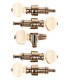 Rickard Cyclone 10:1 High Ratio Banjo Tuners - Set of 5 Nickel with Pearl Buttons