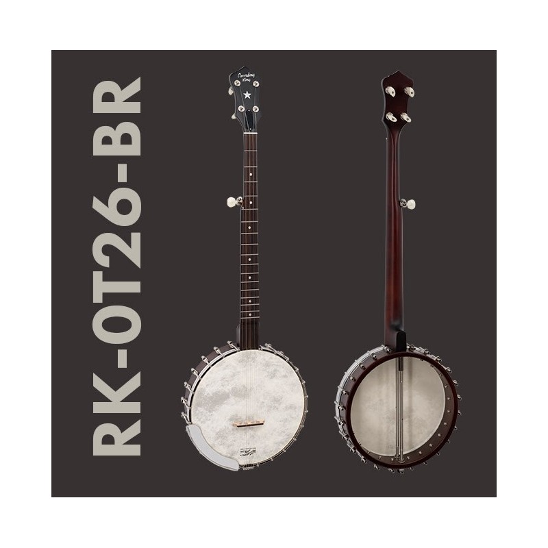 Recording King - RK-OT26 with White Lady Tone Ring - Open Back Clawhammer Banjo