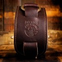 Deering Lalyered Stitched Leather Banjo Strap