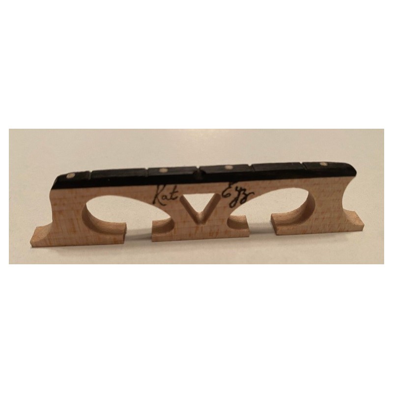 Kat Eyz Pegged Top Banjo Bridges with Snuffy Smith Wood!