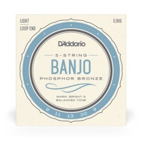 Banjo Strings - D'Addario Light Gauge Banjo Strings - J63