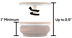 Gold Tone Dampner Mute for Open Back Banjo Dimensions