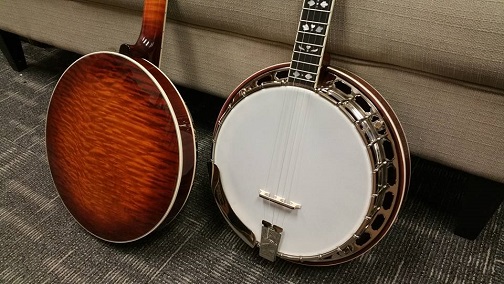 recording king flamed maple resonator and neck rk85-banjo